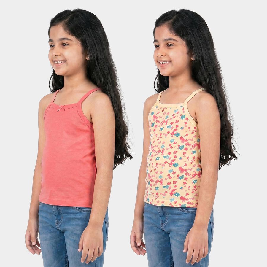 Girls' Vest, पीच, large
