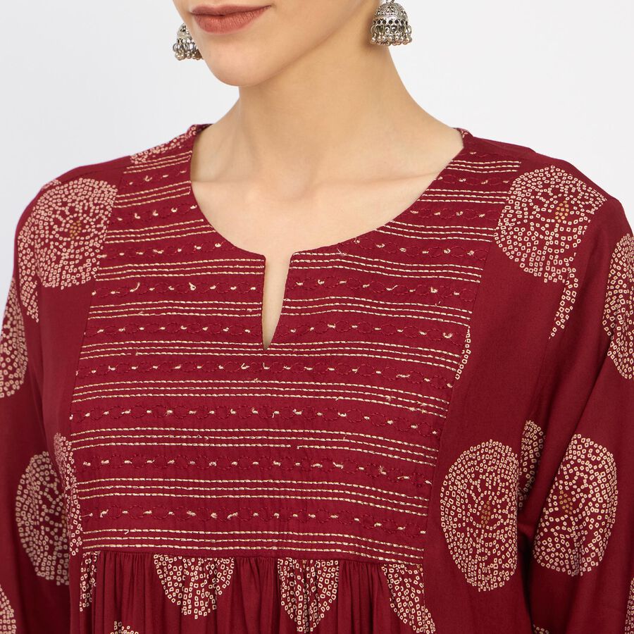 Ladies' Kurta, Maroon, large image number null