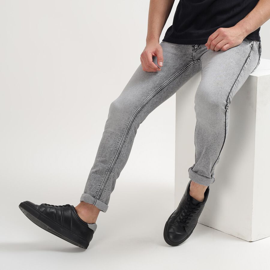 Men's Skinny Jeans, हल्का ग्रे, large image number null