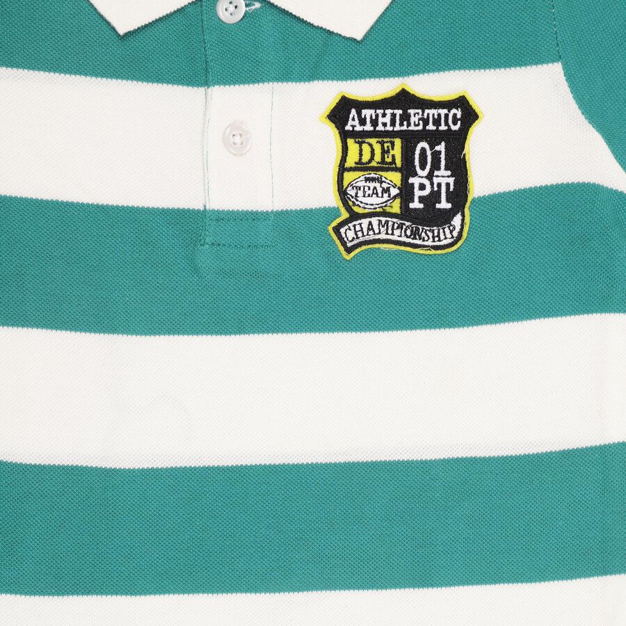 Boys' 100% Cotton Half Sleeves T-Shirt , Dark Green, large image number null