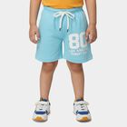 Boys Light Blue Regular Fit Graphic Print Bermuda Shorts, Light Blue, small