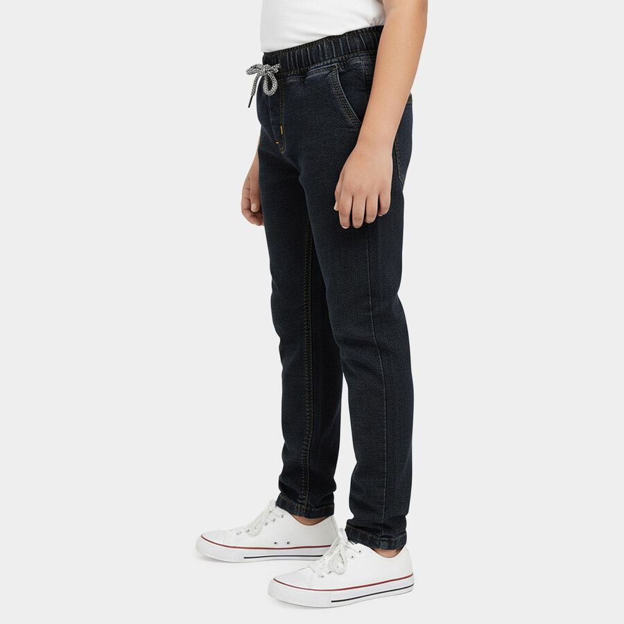 Boys' Jeans, गहरा ग्रे, large