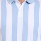 Men's Collared Half Sleeves T-Shirt , हल्का नीला, small image number null