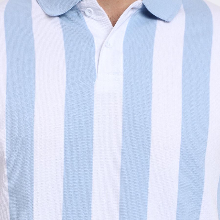 Men's Collared Half Sleeves T-Shirt , हल्का नीला, large image number null