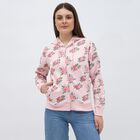 Women's Light Pink Hooded Neck Casual Sweatshirt, Light Pink, small image number null