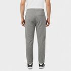 Men's Grey Straight Fit Solid Track Pants, Melange Light Grey, small