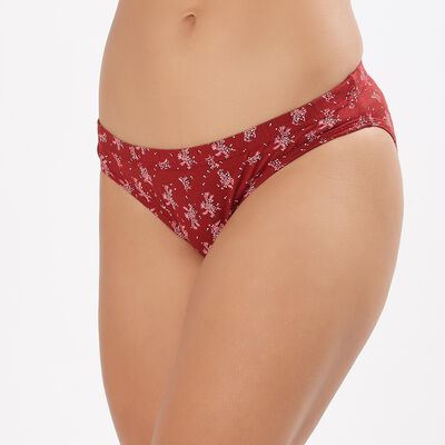 Women's Rust Red Bikini Cotton Panty