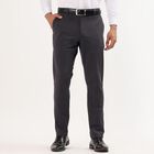 Men's Slim Fit Casual Trousers , गहरा ग्रे, small image number null