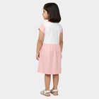 Girls' Pink Fit and Flare Rabbit Printed Frock, गुलाबी, small