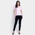 Ladies' Cotton Round Neck T-Shirt, Light Pink, small image number null