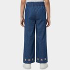 Girls' Mid Blue Regular Fit Jeans, मध्यम नीला, small