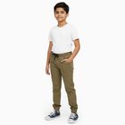 Boys' 100% Cotton Trouser, Olive, small image number null