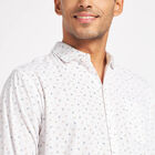 Cotton Printed Casual Shirt, White, small image number null