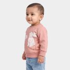 Infants' Pink Round Neck Graphic Pullover Sweatshirt, Light Pink, small