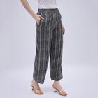 Women's Black and White Printed Wide-Leg Palazzos, काला, small image number null