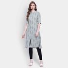 Printed Kurta, Light Grey, small image number null