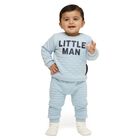 Infants' Light Blue Round Neck Quilted Baba Suit, हल्का नीला, small image number null