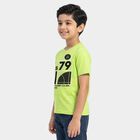 Boys' Half Sleeves T-Shirt, हल्का हरा, small
