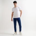 Men's Slim Fit Jeans, मध्यम नीला, small image number null