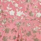 Girls' Bright Coral Pink Embroidered Sleeveless Top and Sharara Fusion Set, Light Pink, small image number null