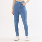 Ladies' Jeans, मध्यम नीला, small