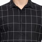 Men's 100% Cotton Casual Shirt , Black, small