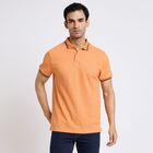 Men's Collared Half Sleeves T-Shirt, Orange, small image number null