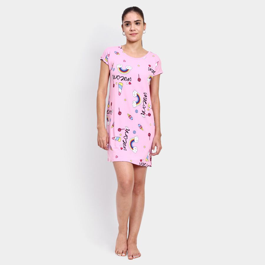 Ladies' Nighty , हल्का गुलाबी, large image number null
