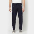 Cut & Sew Slim Track Pants, Navy Blue, small image number null