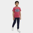 Boys' Half Sleeves T-Shirt, Pink, small