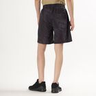 Men's Dark Charcoal Black Regular Length Printed Bermuda Shorts, Black, small image number null