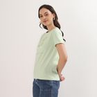 Ladies' 100% Cotton Round Neck T-Shirt, निऑन ग्रीन, small image number null