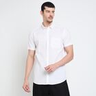 Men's 100% Cotton Casual Shirt , White, small