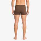 Men Brown Regular Fit Solid Trunks, Brown, small