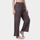 Women's Navy Blue Relaxed-Fit Ditsy Printed Palazzos, Navy Blue, small