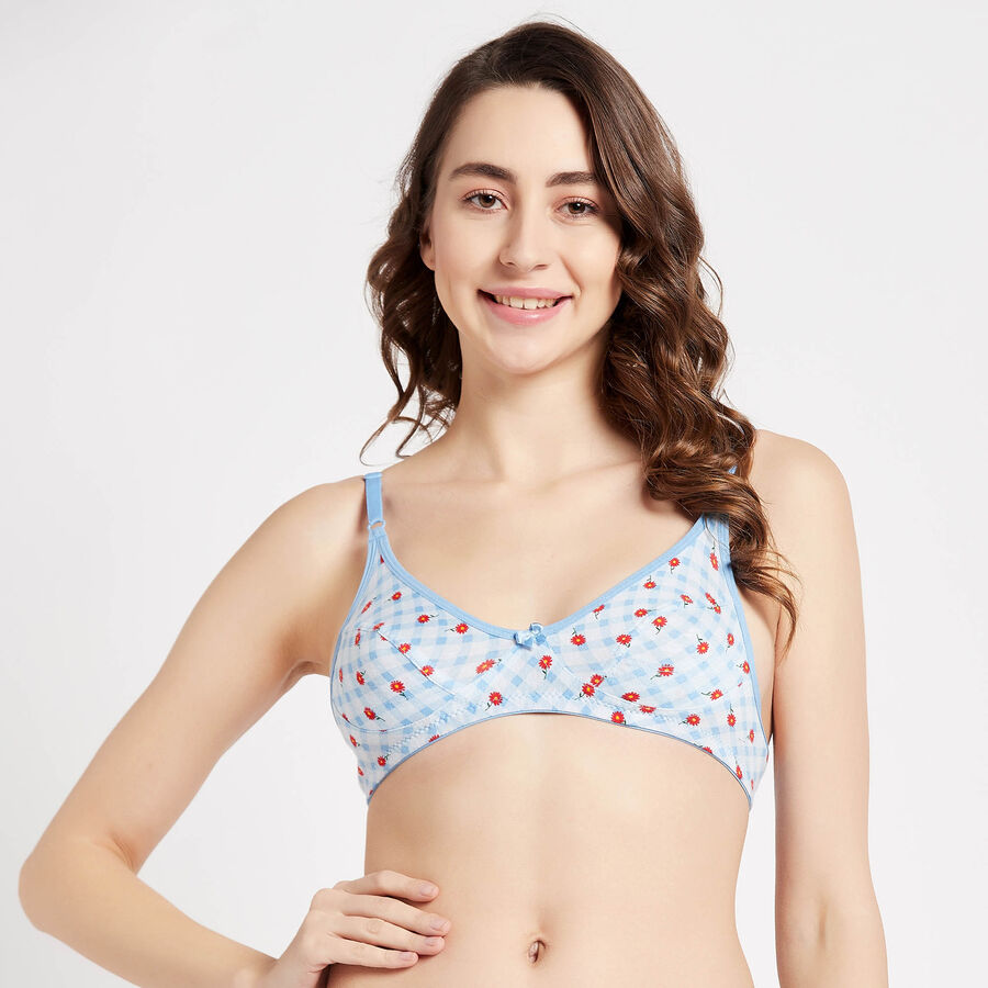 Printed Bra, Light Blue, large image number null