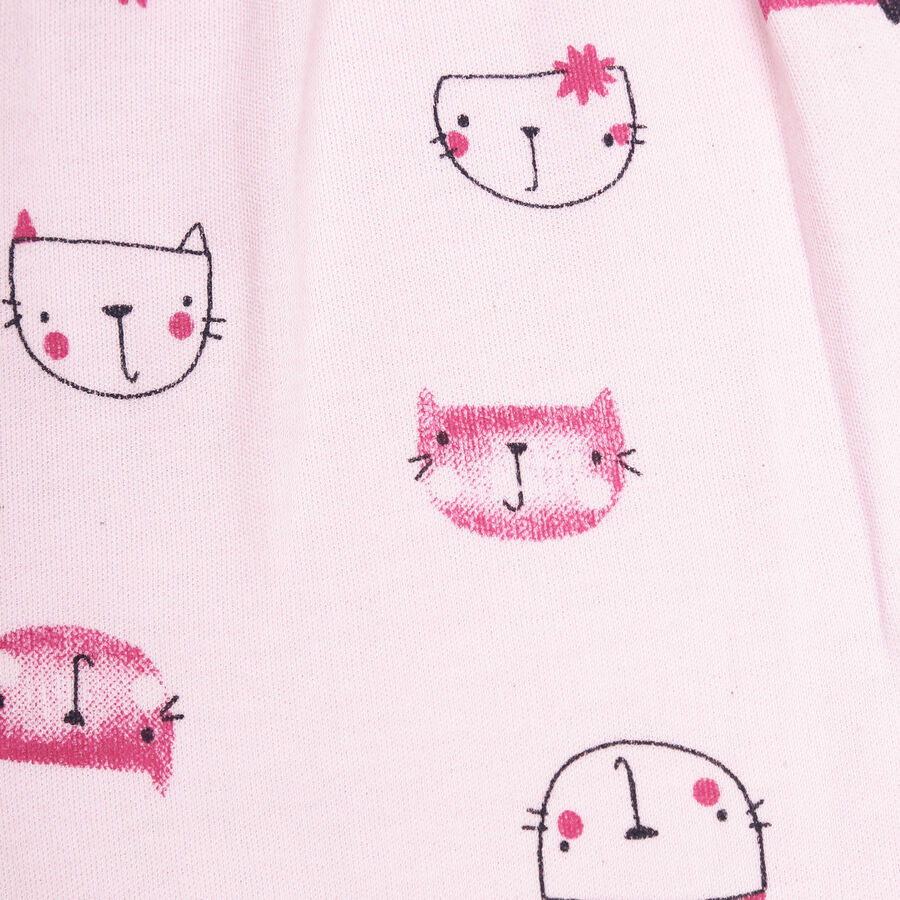 Infants Printed Pyjama, Pink, large image number null
