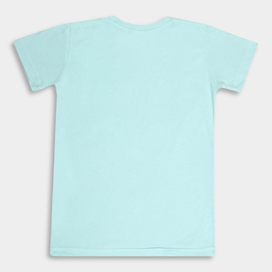 Boys Placement Print T-Shirt, Aqua, large image number null