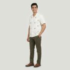 Men's White Casual Shirt, Off White, small
