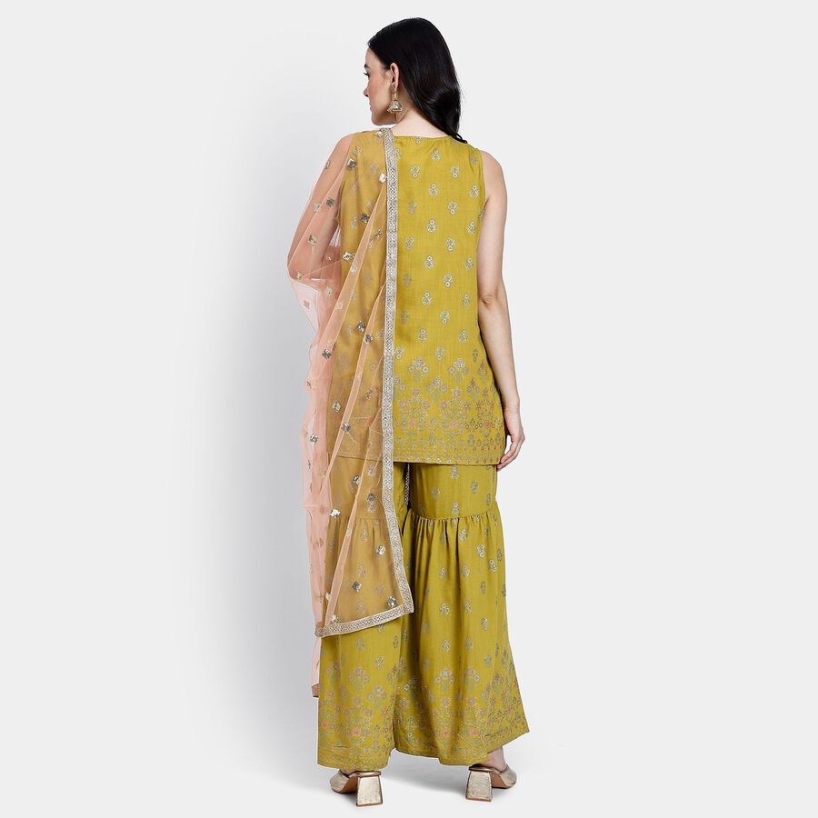 Ladies' Ethnic Set, हल्का हरा, large image number null