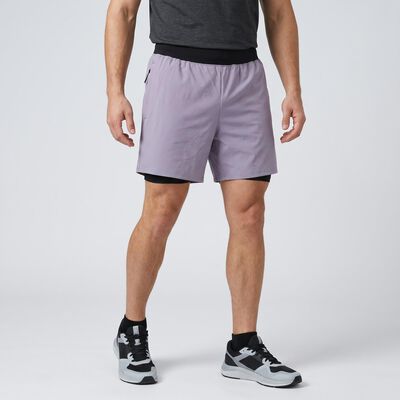 Men's Mid Blue Regular Fit Sports Shorts