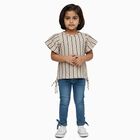 Girls' T-Shirt, Beige, small