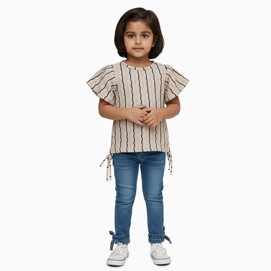 Girls' T-Shirt, Beige, large