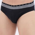 Men's 100% Cotton V-Cut Briefs, Black, small image number null