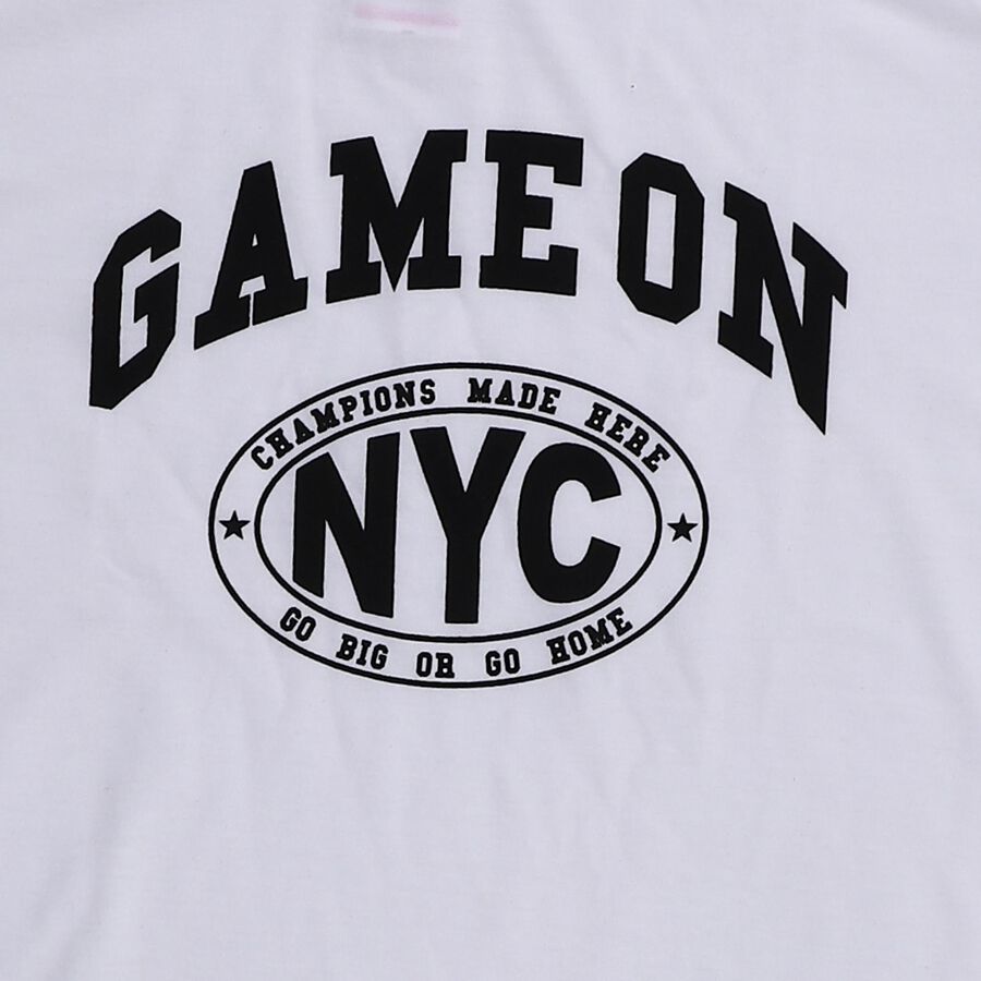 Boys' Half Sleeves T-Shirt, White, large image number null