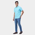 Men's Aqua Spread Collar Casual Shirt, एक्वा, small