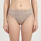 Women's Brown Regular Fit Floral Print Panty, Brown, small