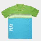 Boys' Light Green Cotton Round Neck Casual Half Sleeves T-Shirt, Light Green, small