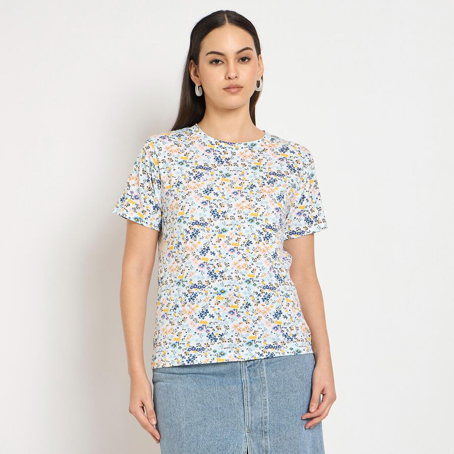 Ladies' Round Neck T-Shirt , White, large image number null