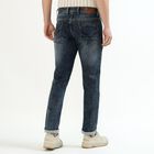 Men's Stonewashed Blue Slim Fit Stretchable Jeans, गहरा नीला, small image number null